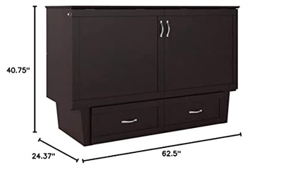 ASSEMBLED DIMENSIONS (CLOSED): 24.625"L x 63.625"W x 40"H.