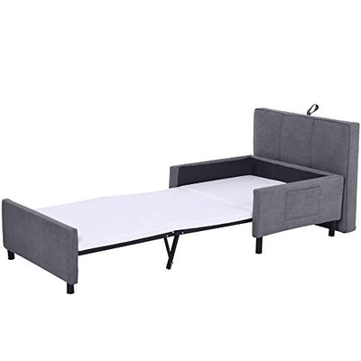 Add some chic to your dining space! HOMCOM Multifunctional convertible sofa bed can be used as a tea table, corner stool, footstool, or single bed. 