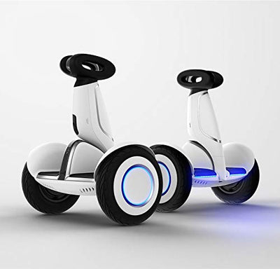 Two Segway Ninebot S-Plus Self-Balancing Electric Scooters on a white background.
