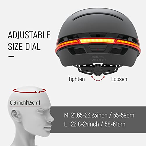 A Livall Neo Bluetooth Smart Bike Helmet with a light on top of it from Livall Riding.