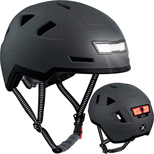 An Xnito Bike Helmet with LED Lights Adults Men Women on top of it.