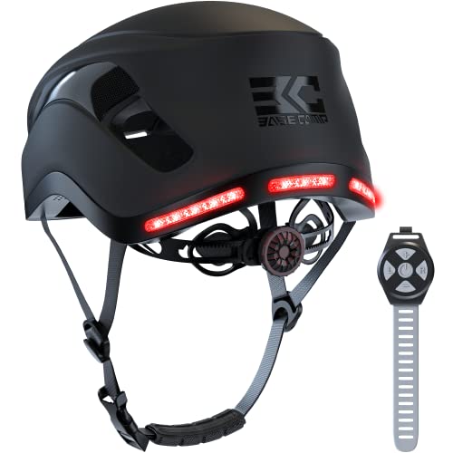 A Base Camp SF-999 Smart Bike Helmet with Bluetooth Speakers on top of it.