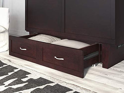 An AFI Monroe Murphy Bed with Charging Station with two drawers underneath it.