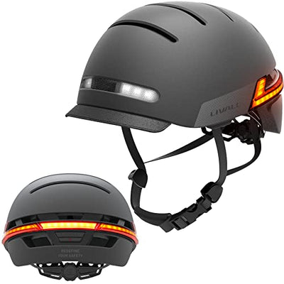 A Livall Riding Neo Bluetooth Smart Bike Helmet with a light on top of it.