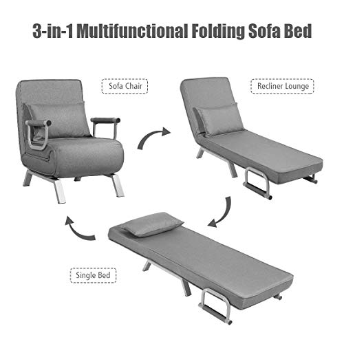 This 3-in-1 Versatile Performance Sofa Bed offers a foldable design that can be easily converted into an upholstered sofa, laid-back lounge, or comfortable bed.