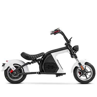 Comfortable Configuration Harley Motorcycle Design. 12" tubeless tires, suitable for different terrains. The soft foam cushion can support 1-2 people. F&R suspension dramatically reduces the bumpy feeling—Max load: 440 lbs.h.
