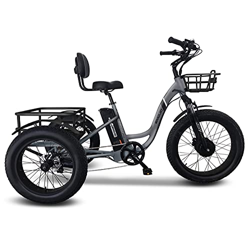 Emojo Caddy Pro Electric Trike 500W Motor 20 MPH 35-Mile Range 