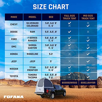 A Fofana Truck Bed Tent Quick Easy Automatic Setup is parked in the middle of the desert.