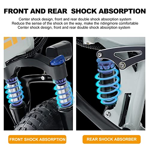 Front fork shocks provide additional shock absorption