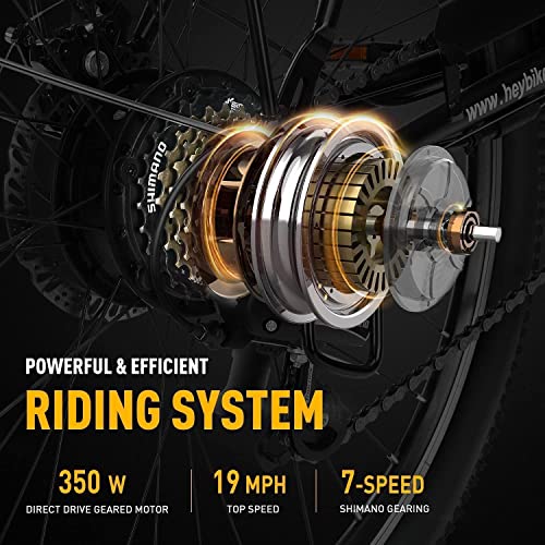 350w rear-drive motor provides reliable support and 19 mph top speed.