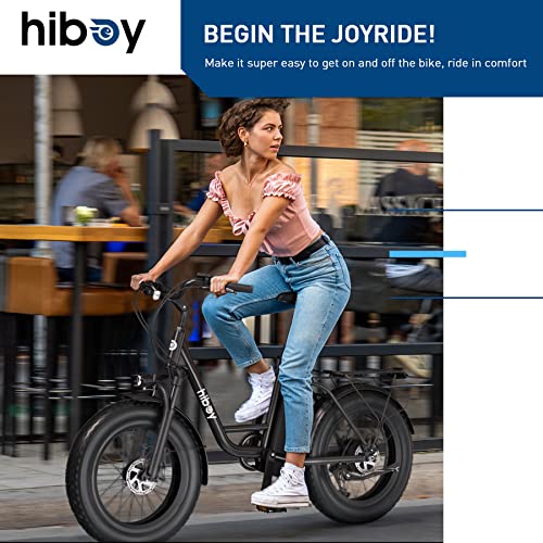 Hiboy EX6 Electric Bike for Adults, 20" 4.0 Fat Tire E Bike 500W Brushless Motor, 48V 15AH Removable Battery Ebike Up to 25 MPH, Shimano 7 Speed with Electric Horn begins the joyride.