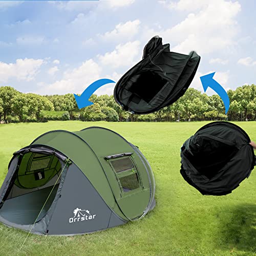 tent opvouwen Orrstar Pop Up Tents for Camping 4 Person Waterproof Family Tent – MINDS  EYE SHOP