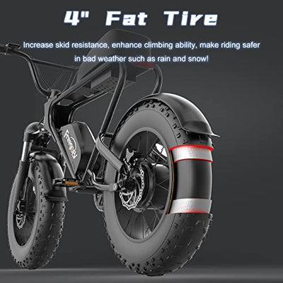 4 inch fat tire, increase skid resistance