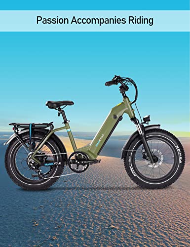 Magicycle Fat Tire Electric Bike for Adults 750W Motor 52V 20Ah 80 Miles Range 16mph