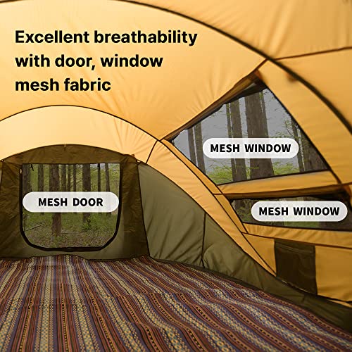Excellent breathability with door, window mesh fabric. 
