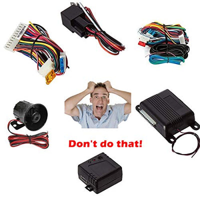 a man holding his head in front of a bunch of wires and a Hendun Bike Alarm Waterproof with Remote.