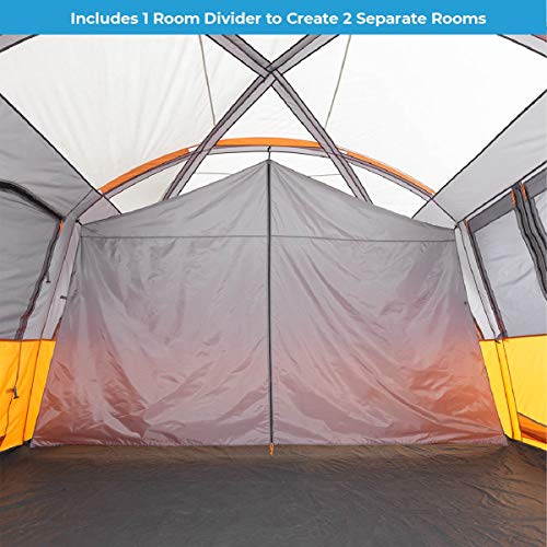 12 man tents camping Core 12-Person Multi-Room Camping Tent for Large Familes: Height 8'2", – MINDS EYE SHOP