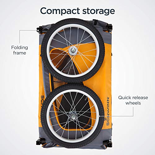 The unique folding frame and quick-release wheels pack up neatly for convenient compact storage and transport