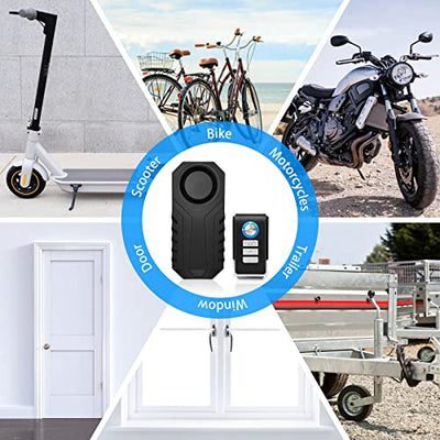 A collage of different types of Usuperlink Wireless Bike Alarm with Remote 2 Set bikes and scooters.