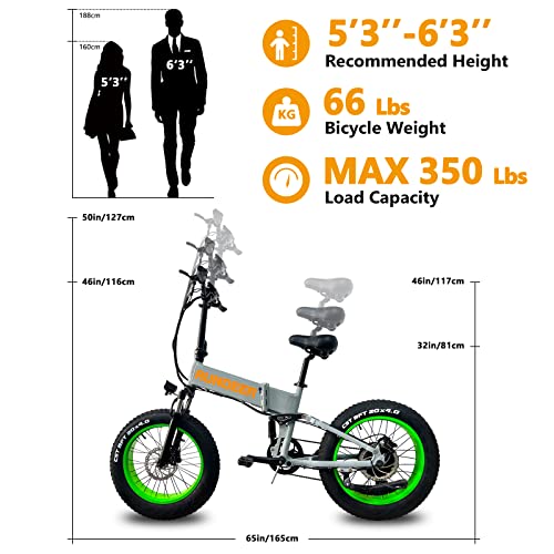 Bike weight 66 pounds, max capacity 350 pounds