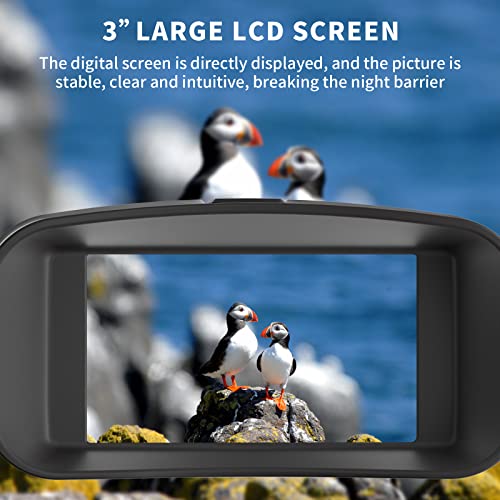 3 inch large LCD screen, The digital screen is directly displayed, and the picture is stable, clear and intuitive, breaking the night barrier