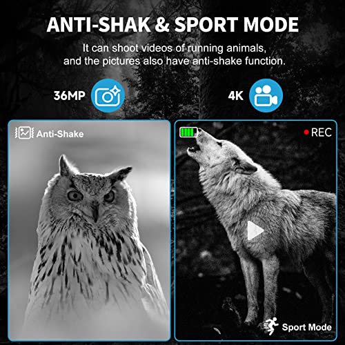Anti-shak and sport mode, It can shoot videos of running animals, and the pictures also have anti-shake function
